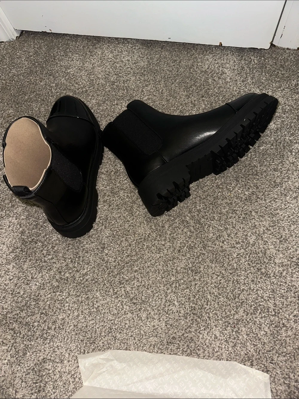Marc Fischer Pietror Black Chunky Chelsea Boot NIB Size 9.5